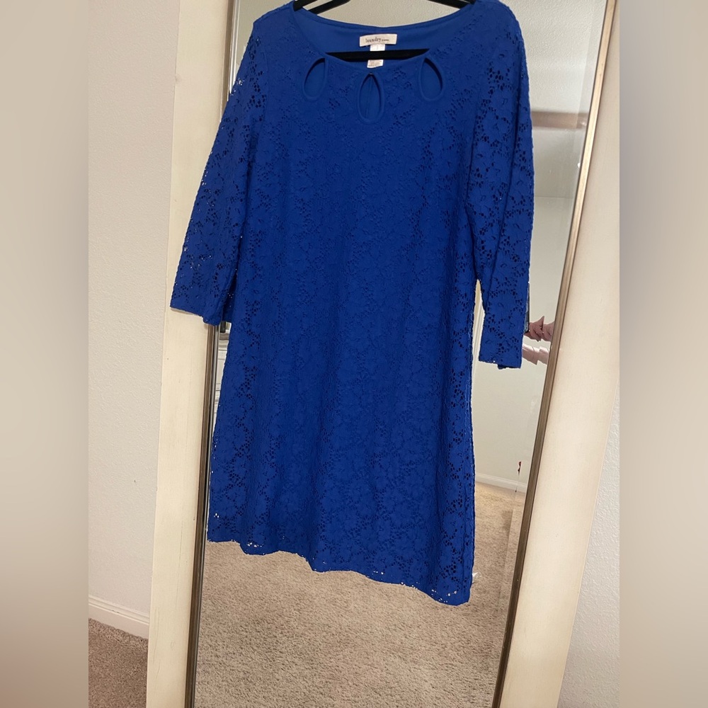 Laundry by Design Cobalt Blue Lace Dress